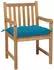 vidaXL Gartenstühle 8 Stk mit Hellblauen Kissen Massivholz Teak 3073077