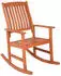 Deluke Outdoor-Schaukelstuhl CEDRIC Natur Eukalyptus Gartenstuhl Relaxsessel Garten Balkon Outdoor