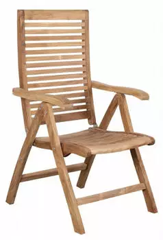 deVries TELLUS Hochlehner-Klappsessel Teakholz 62x64x114cm (69303C)