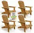 Juskys Korfu Liegestuhl Akazienholz klappbar 4er-Set (302461994)