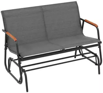 Costway Gartenbank Schaukelbank mit Atmungsaktivem Stoffsitz 300 kg