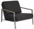 Brafab Naos Loungesessel Edelstahlgestell mit Kissen, Nearly Black