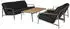 Brafab Naos Loungesessel Edelstahlgestell mit Kissen, Nearly Black