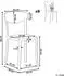 Beliani Grau Kunststoff 8-Sitzer 42x80x40 cm