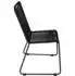sam Outdoor-Seilstuhl Schwarz mit Eisen-Gestell in Schwarz ISRA 4er Set