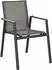 Ambia Garden Stapelsessel Anthrazit Natur Schwarz Holz Metall Textil Teakholz massiv eckig 57x87x70 cm