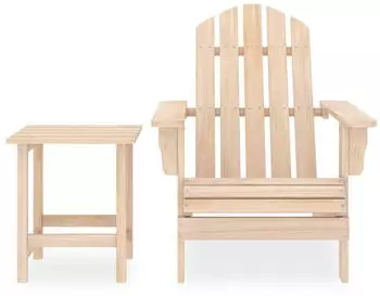 vidaXL Adirondack garden armchair with table solid fir wood