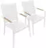 Oviala Garden chair aluminium and textilène x2 white
