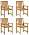 vidaXL Gartenstühle 4 Stk Massivholz Akazie 311848