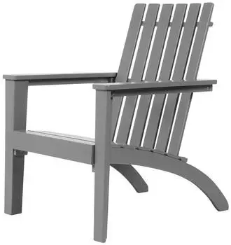 Costway Adirondack Stuhl Adirondack Chair Bis 160 kg Belastbar Grau