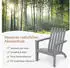 Costway Adirondack Stuhl Adirondack Chair Bis 160 kg Belastbar Grau