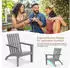 Costway Adirondack Stuhl Adirondack Chair Bis 160 kg Belastbar Grau