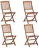 vidaXL Klappbare Gartenstühle 4 Stk mit Kissen Massivholz Akazie 3064674
