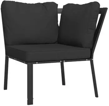 vidaXL Gartenstuhl mit Grauen Kissen 76x76x79 cm Stahl 362718