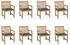 vidaXL Gartenstühle 8 Stk mit Anthrazit Kissen Massivholz Teak 3073058