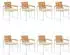 vidaXL Gartenstühle 8 Stk mit Kissen Massivholz Teak 3078625