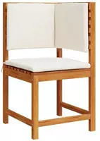 vidaXL Gartenstuhl mit Kissen Braun 50 x 50 x 91cm Massivholz Akazie