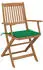 vidaXL Klappbare Gartenstühle 2 Stk mit Kissen Massivholz Akazie 3064595