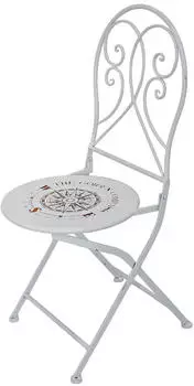 Deluke Gartenstuhl 2er Set STELLA Stahl Wei&szlig; Klappstuhl Wetterfest Gartenst&uuml;hle Outdoor Balkonst&uuml;hle