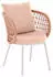 Niehoff Cevio Gartensessel Aluminium mit Sitz- und Rückenkissen Weiß Rosa