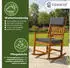 Casaria Schaukelstuhl Akazienholz Anthrazit 160kg (CASARIA-ACA-RC-AG)