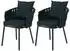 MCW P89 Gartenstuhl 2er-Set Aluminium Seilgeflecht 180g/m² grün (100613)