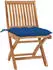 vidaXL Klappbare Gartenstühle mit Kissen 4 Stk. Teak Massivholz (3072832)