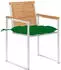 vidaXL Gartenstühle mit Kissen Teak Massivholz, 4er-Set (3078574)