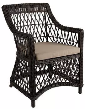 Brafab Beatrice Diningsessel Aluminium/Kunst-Rattan Beige, mit Sitzkissen (5691-60-20)