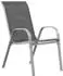 Habitat et Jardin Cordoba stackable garden armchair x4 dark grey silver