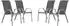 Habitat et Jardin Cordoba stackable garden armchair x4 dark grey silver