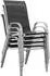 Habitat et Jardin Cordoba stackable garden armchair x4 dark grey silver