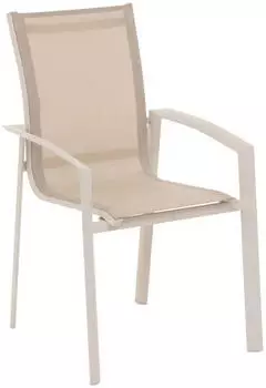 Hespéride Axant stackable garden armchair linen clay