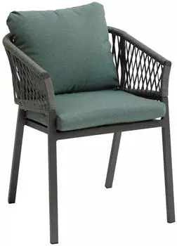 Hesp&eacute;ride Oriengo garden armchair with cushions x2 olive graphite