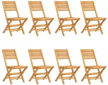 vidaXL Gartenst&uuml;hle klappbar Teak Massivholz 8er-Set (3155066)