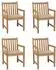 vidaXL Gartenstühle 4 Stk. Massivholz Teak mit beigen Kissen (3073007)