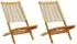 vidaXL Gartenstühle 2er-Set Akazienholz & Polypropylen Beige (367689)
