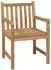 vidaXL Gartenstühle 2er-Set Teak Massivholz cremeweiße Kissen (3062747)