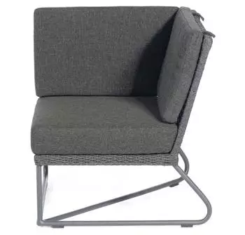 SonnenPartner Poison Lounge-Eckmodul Aluminium Polyrope dunkelgrau (80072020)