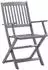 vidaXL Klappbare Gartenstühle 6 Stk. mit Kissen Akazienholz Blau (3065426)