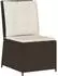 vidaXL Gartensessel mit Liegefunktion und Kissen, Poly Rattan, Braun (368974)