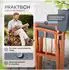Casaria Regiestuhl 2er-Set, Eukalyptusholz FSC®, klappbar, anthrazit, bis 160kg (110152)