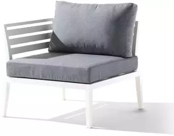 Sieger Cannes Seitenelement links, Aluminium, wei&szlig;/grau