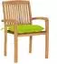 vidaXL Stapelbare Gartenstühle mit Kissen 6 Stk. Massivholz Teak (3073278)