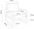 Beautysofa Stella Loungesessel wasserabweisend, Metallgestell, hellgrau