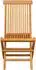 vidaXL Gartenstühle aus Teak-Massivholz mit grünen Kissen, 4er-Set (3062573)