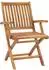 vidaXL Gartenstühle 2er-Set Teak Massivholz hellgrüne Kissen (3062432)
