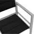 DEGAMO Madeira Gartensessel Aluminium silbergrau, Textilgewebe schwarz, 2er-Set (46827)