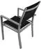 DEGAMO Madeira Gartensessel Aluminium silbergrau, Textilgewebe schwarz, 2er-Set (46827)