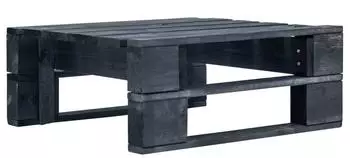vidaXL Gartenhocker Palettendesign Kiefernholz schwarz impr&auml;gniert (3066440)